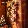 Wall Fireplace Decoration Santa Claus Wooden Hanging Ornament, Rustic Christmas Tree Decor with Holiday for Home Jute String, Farmhouse Garden