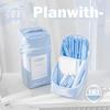 Planwith Friends Estojo vertical para lápis Plan 1 & 1, estojo magnético multifuncional de grande capacidade, porta-canetas de armazenamento para mesa