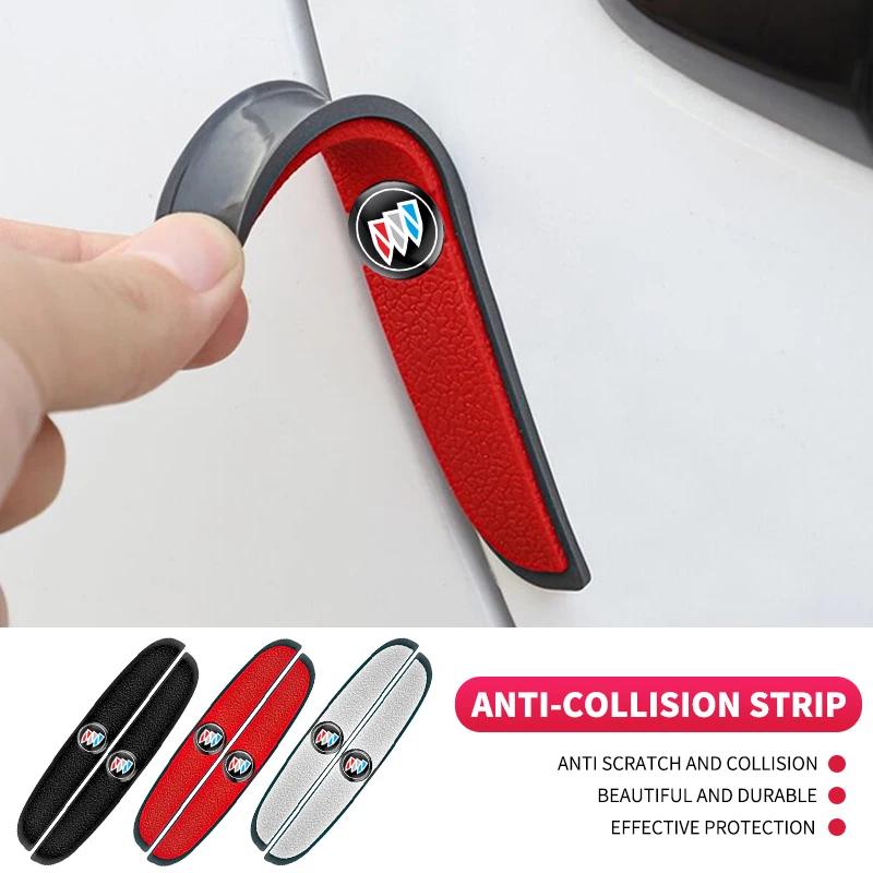 4pcs Rubber Bumper Strip Car Door Anti-Collision Emblem Sticker For Buick Excelle XT Regal LaCrosse Enclave Royaum Park Avenue