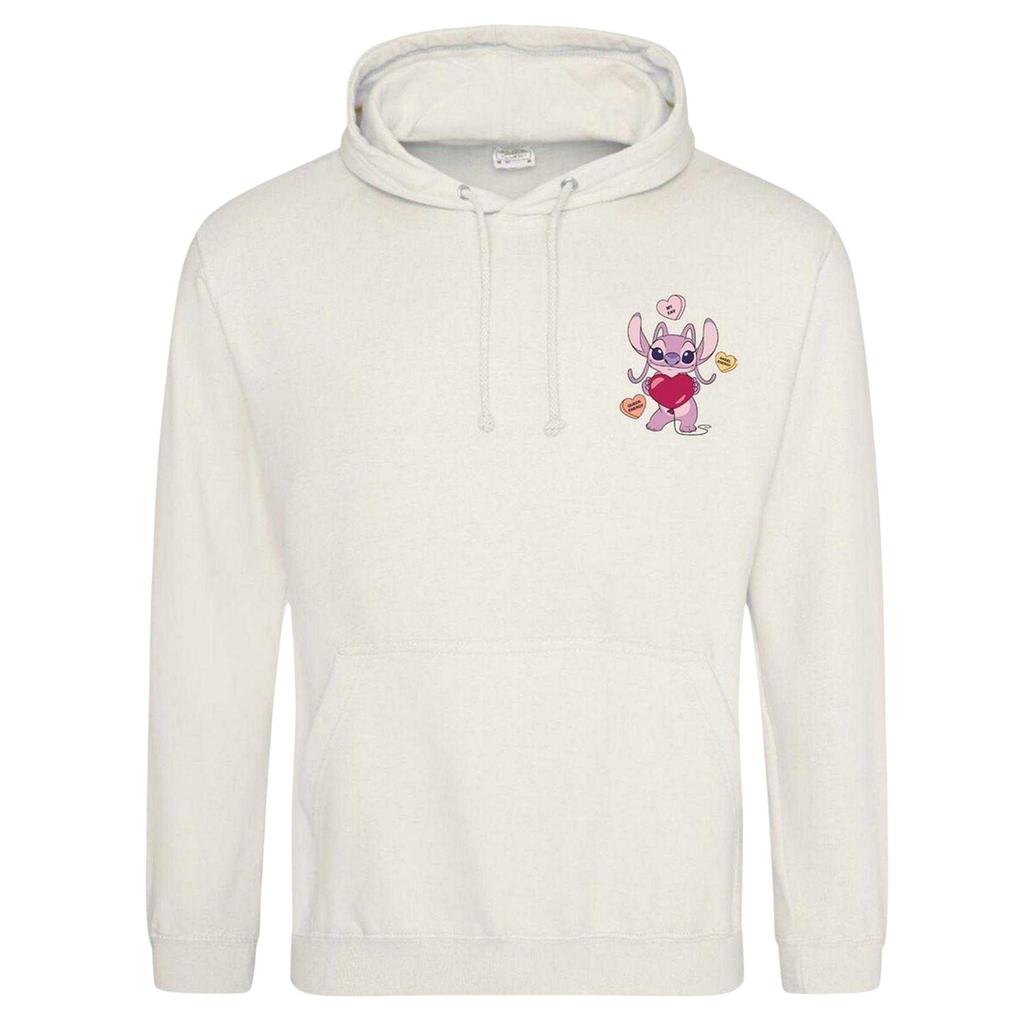 Lilo & Stitch Unisex Adult Angel Heart Valentine's Day Hoodie