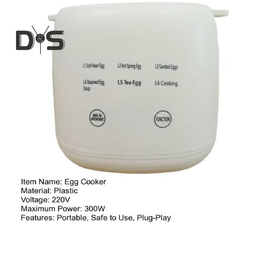 Electric Egg Boiler Touch Screen Design Timer Auto Shut-off Sound Reminder Food Grade Portable 6-in-1 Smart Electric Egg Yogurt Maker