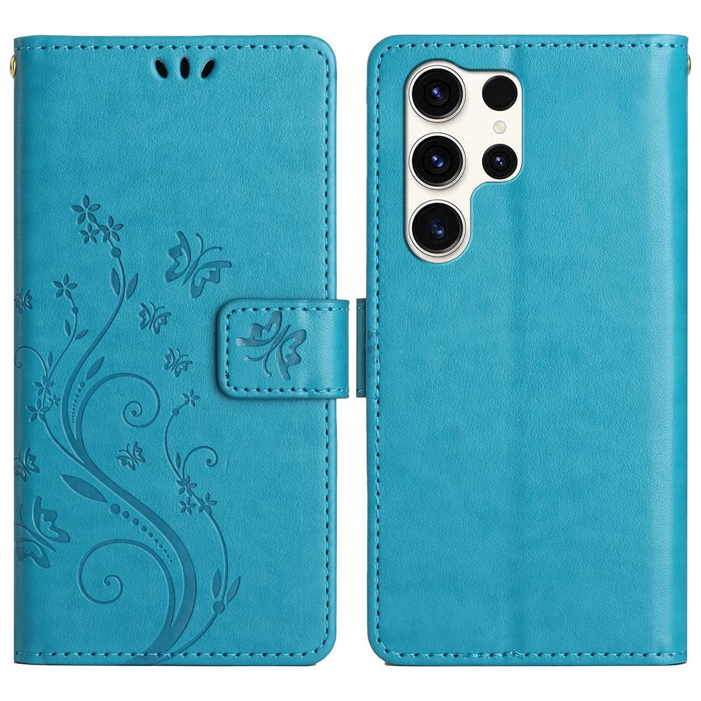 Pro pouzdro Samsung Galaxy S25 Ultra PU kůže Kryt peněženky na telefon s popruhem