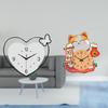 Creative Acrylic Cat Clock Silent Non Ticking Decorative Art for Study Room Office Bedroom Children