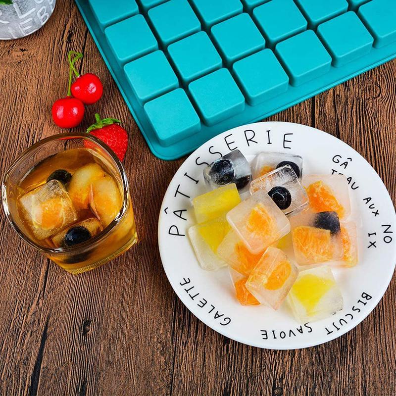 

40 Cavity Square Silicone Mould Jelly Candy Chocolate Truffles Mold Ice Cube Tray Grid Fondant Cake Baking Decorating Tools 1pc