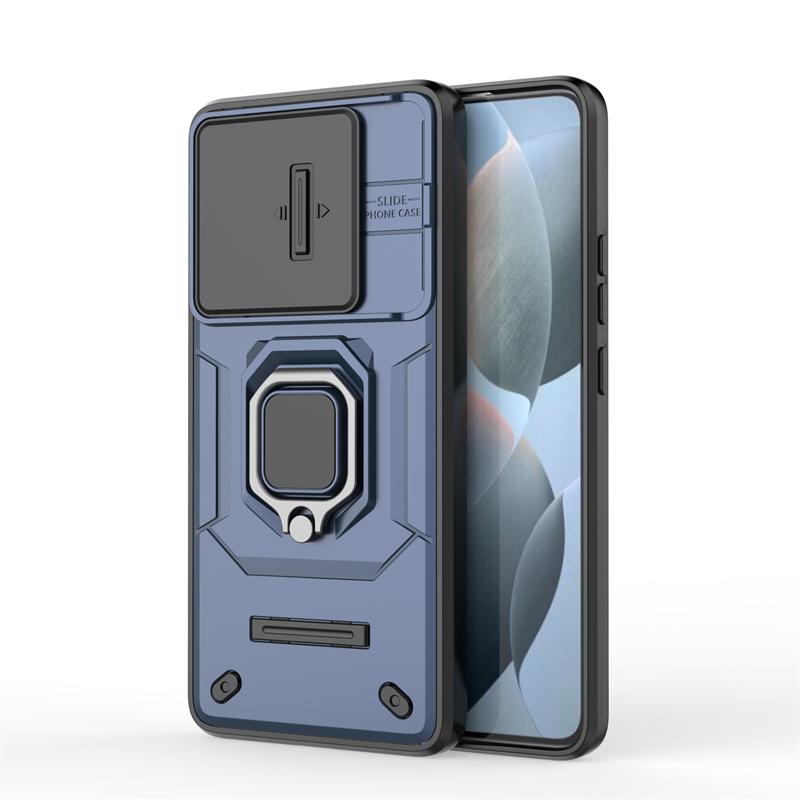 Shockproof Case For Xiaomi Poco X6 Pro Case For Poco X6 M6 F6 Pro Ring Holder Magnetic Cover For Poco X6 Pro 5G Push Window Case