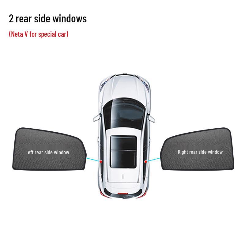 Hozon Neta V Magnetic Sunshade: Mosquito-Proof, Heat-Insulating Car Window Mesh
