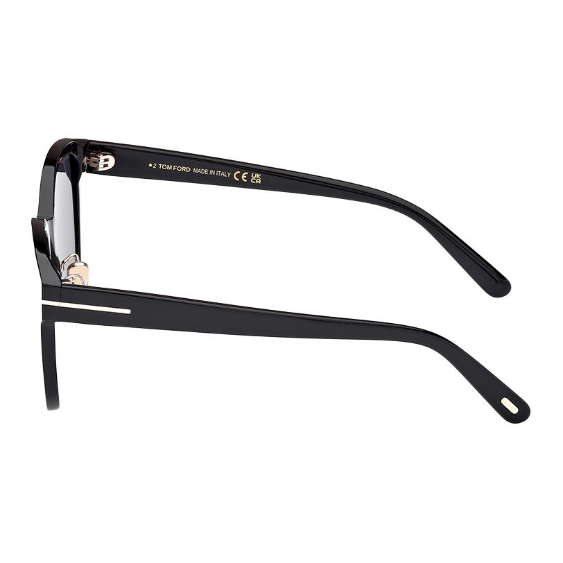 TF Mirror Leg Logo Cat Eye Sunglasses Unisex sunglasses Black FT1137K-5501A