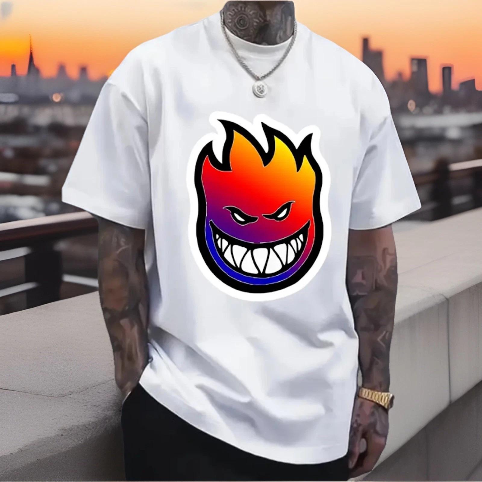 Skateboard T-Shirt - Mens M Medium Cotton White XL