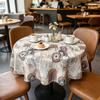 Kitchen Dining Table Protection Thickened Cotton Fabric Round Table Cloth