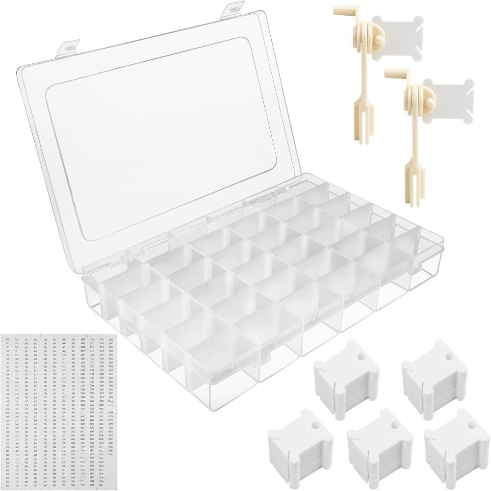 For Cross Stitch Cross Stitch Case Floss Organizer Craft Workspace Clear Embroidery Floss Organizer Box Sewing Tool