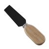 Cross-Border Cheese & Fruit Knife Set: Black Cheese Knife, Butter Spreader, Fork with Rubberwood Handle.