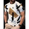 Men's Fashion 3D Printed Men's T-Shirt Round Neck Short Sleeve