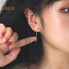 TJA Small Geometric Cube Long Dangle Chain Earrings Party Jewelry