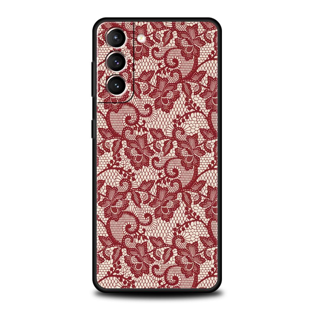 

Чехол-обложка для телефона Samsung Galaxy S25 Edge S24 S23 S22 S20 S21 FE Ultra S10 S10E Plus 5G Мягкий ТПУ Чехлы Кружевной стиль Крутая Девочка Samsung S24