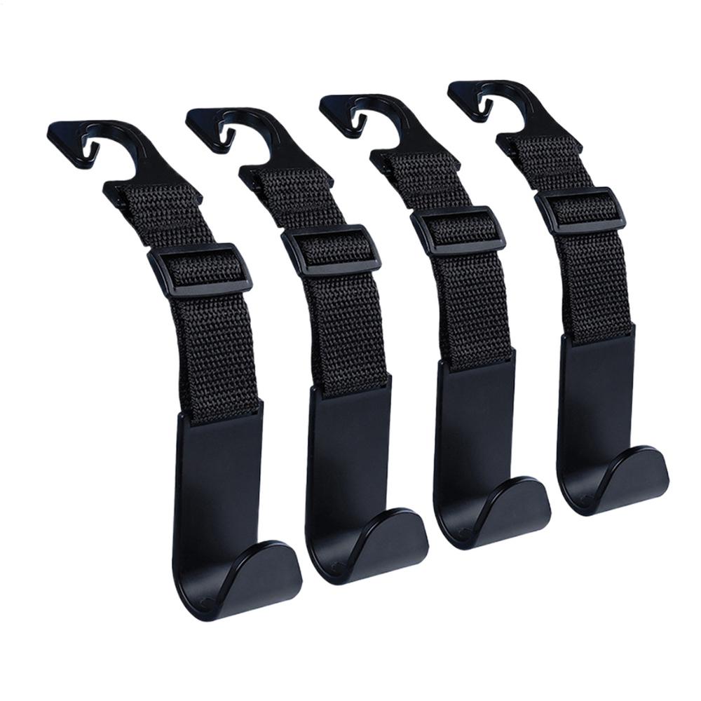 4PCS Car Seat Headrest Hooks Front Seat Headrest Organizer Holder Auto Fastener Hangers Car Storage Interior Accessories