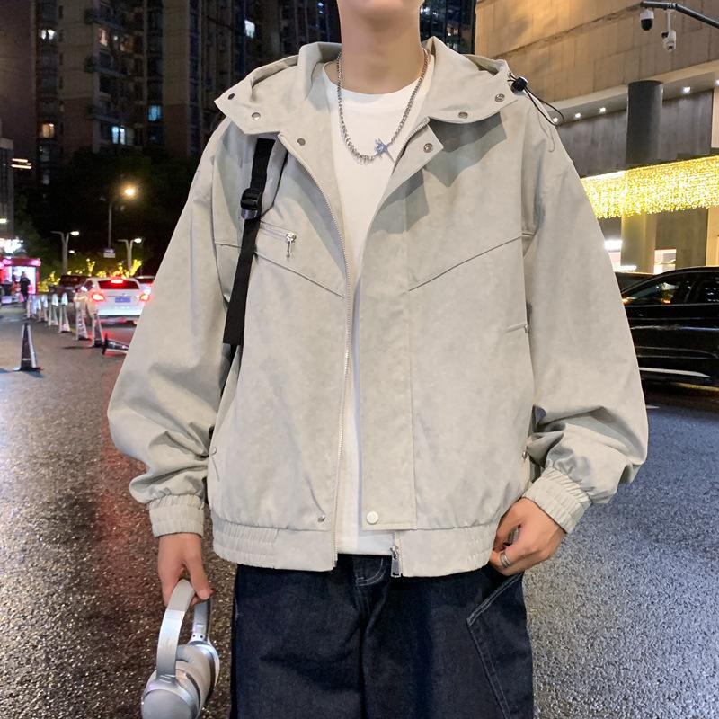 

Новая куртка с капюшоном большого размера, мужская куртка, мужская куртка, свободная, модная брендовая, плюс размер для полных M