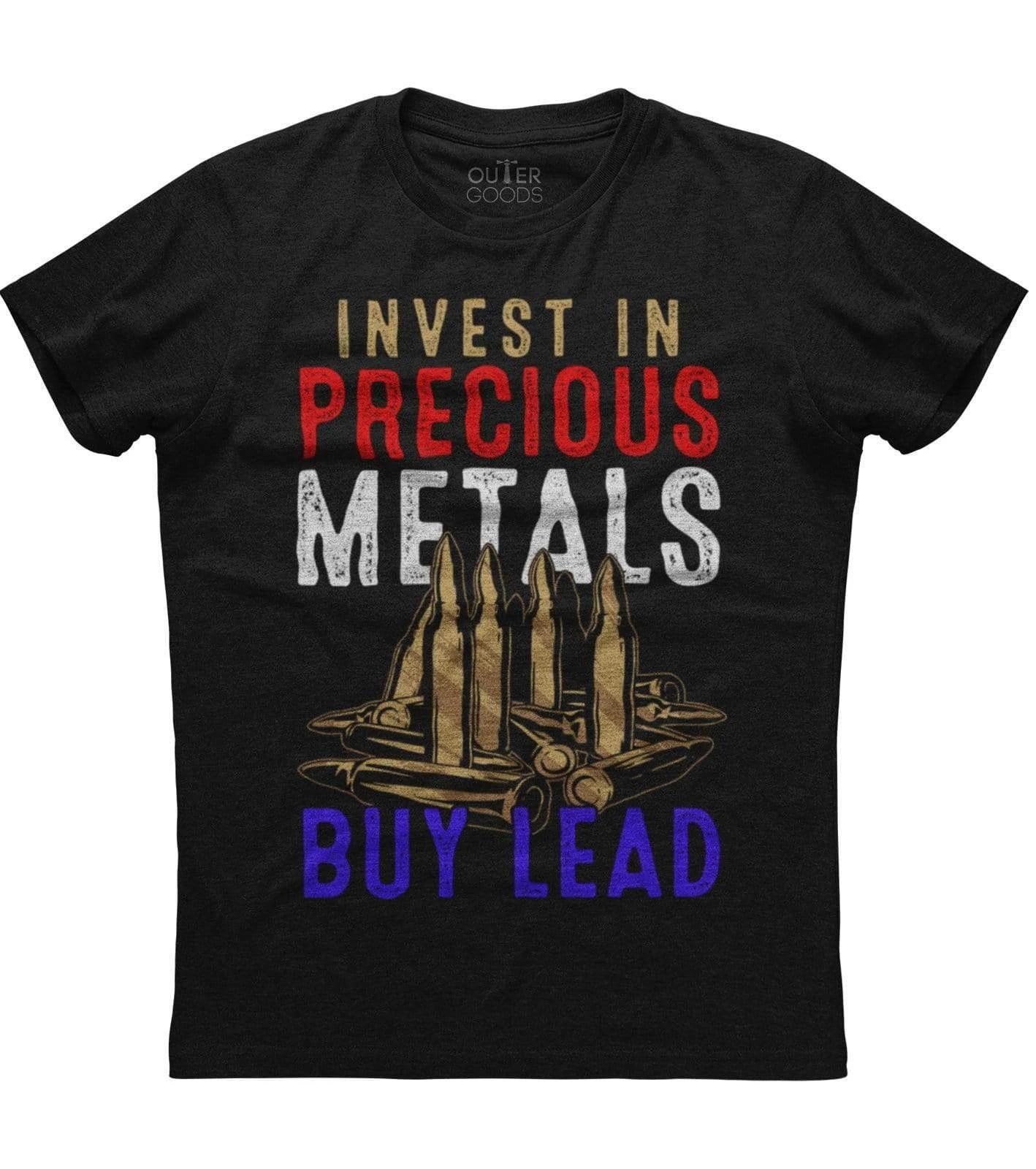 Invest In Precious Metals Buy Lead, Bullet Printed Men s New Black T-shirt XXXXL