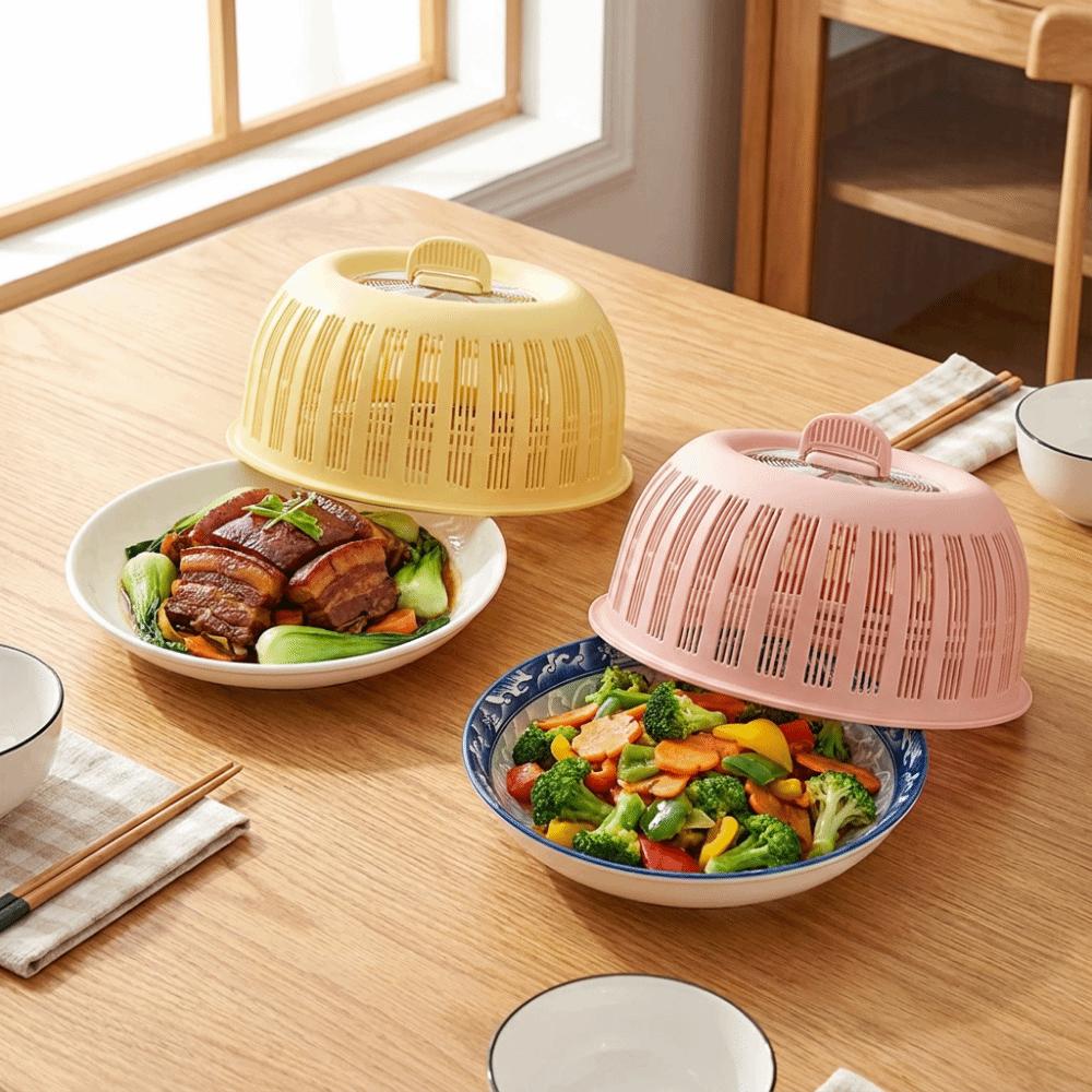 Plastic Anti Fly Mosquito Cover Breathable Fruit Basket Durable Vegetable Food Cover Kitchen Use