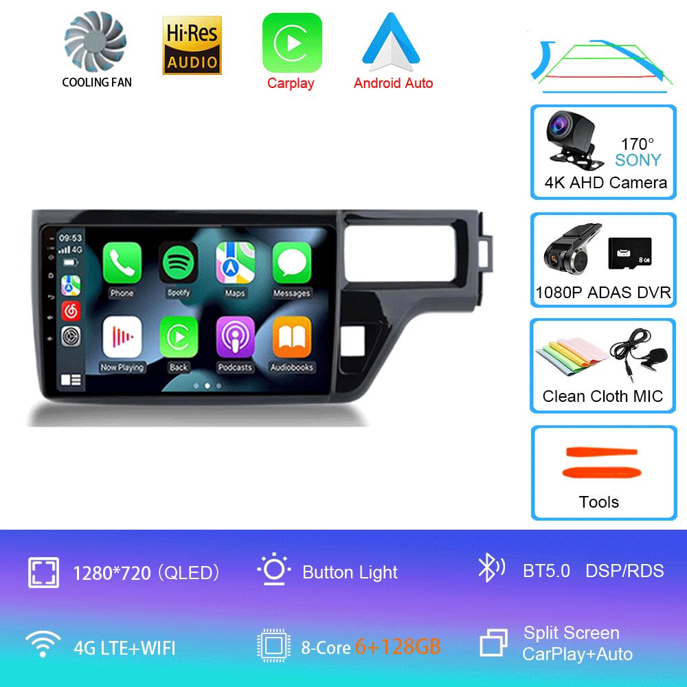 For Honda Stepwgn 5 2015 - 2021 RHD Car Radio Multimedia Headunit QLED System Navigation GPS Auto Android14 2Din DVD