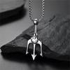 Europese en Amerikaanse Titanium Staal Neptunus Drietand Hanger Mannen Dominante Hip-hop Eenvoudige Hanger