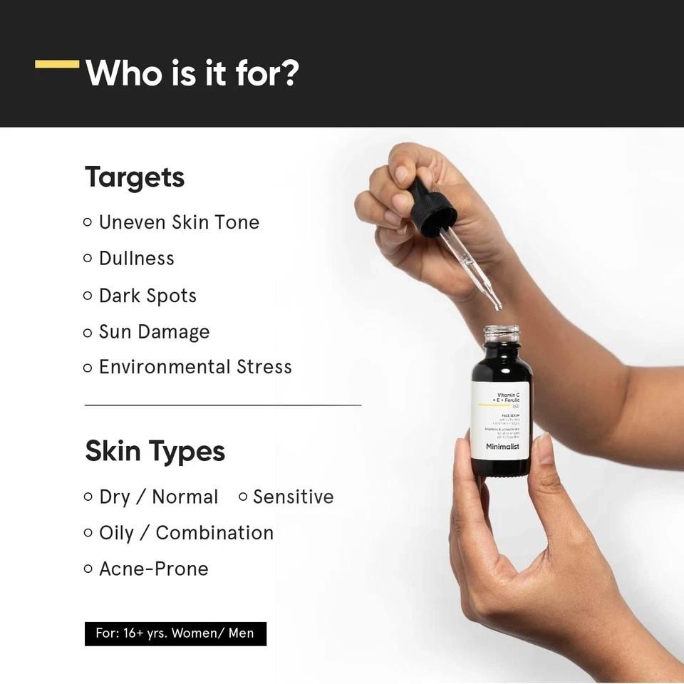 Minimalist 16% Vitamin C Face Serum For Brightening Skin 20ml
