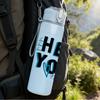 1PC Hey You Bold Letter Art 750ml Color Plastic Sports Water Bottle Leakproof Flip Straw Lid Suitable for Sports Office Home Use