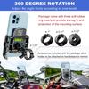 BRCOVAN Motorcycle Phone Mount Holder With Qi 15W Wireless Charger & PD/USB-C 20W Fast Charging Port, Waterproof Cellphone Cradle With Aluminum Alloy