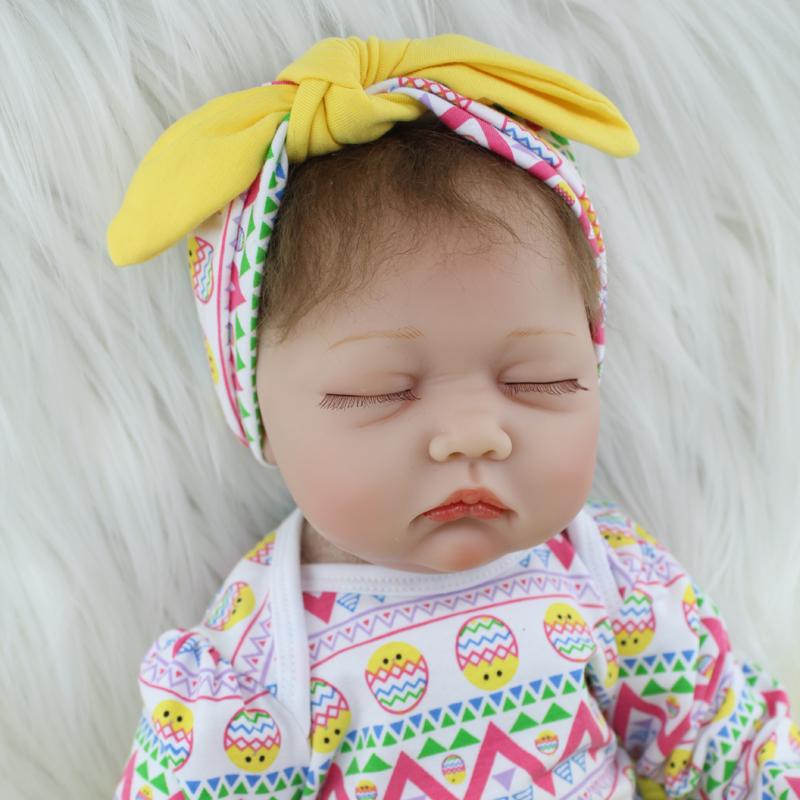 BZDOLL 55 CM 22Inch Soft Cloth Body Vinyl Reborn Girl Doll Realistic Sleeping Newborn Babies Birthday Gift Present Kid Fashion Toy