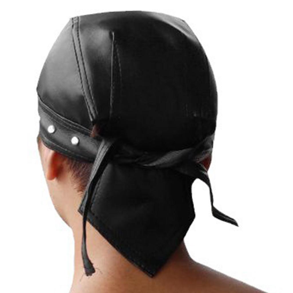 Hip Hop Koyu Durag Doo Rag Bere Durag Korsan Şapkası Sokakta Gezmek İçin PU Fotoğraf Aksesuarları Grunge Fotoğraf Aksesuarları