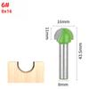 8-Pattern Round Bottom & Head Woodworking Milling Cutter, Grooving & Trimming Router Bit for Engraving & Bakelite Milling