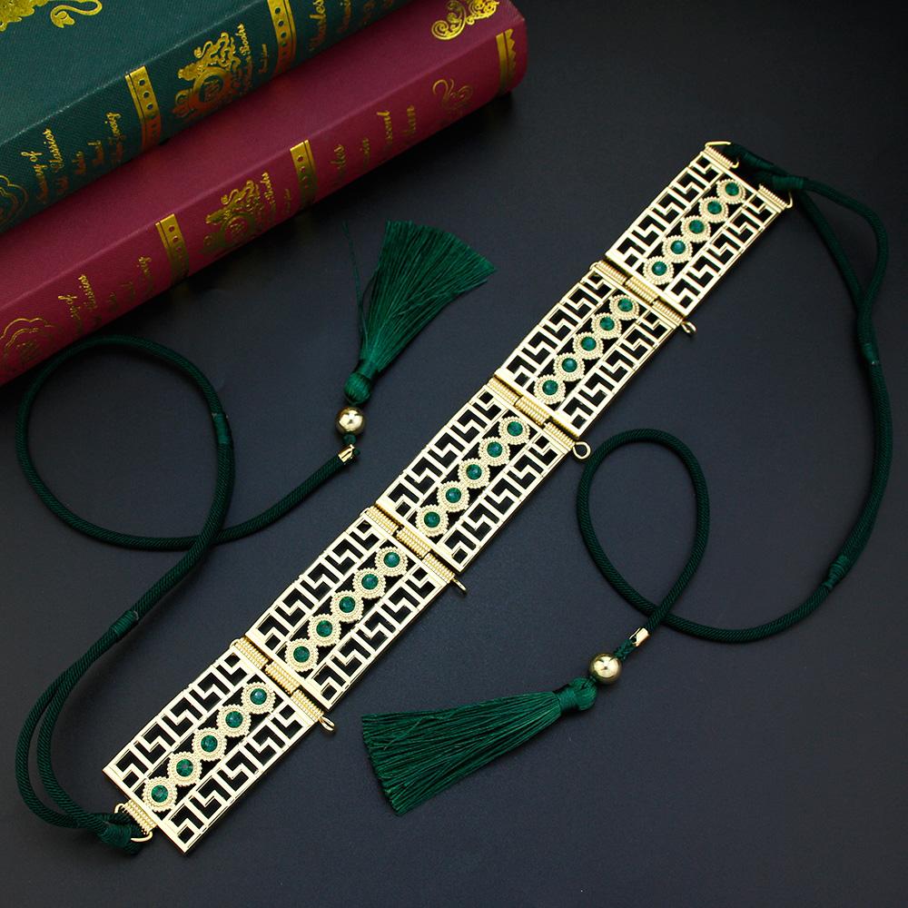 Elegent Tassels Rope Belt for Women Wedding Dress Crystal Waist Chain Belt Bride Jewelry