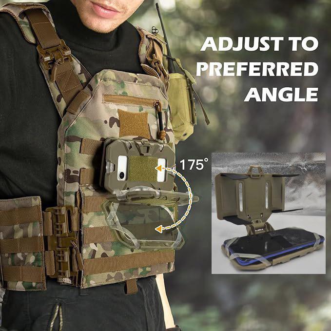 Porte-téléphone pliable pour gilet tactique pratique
