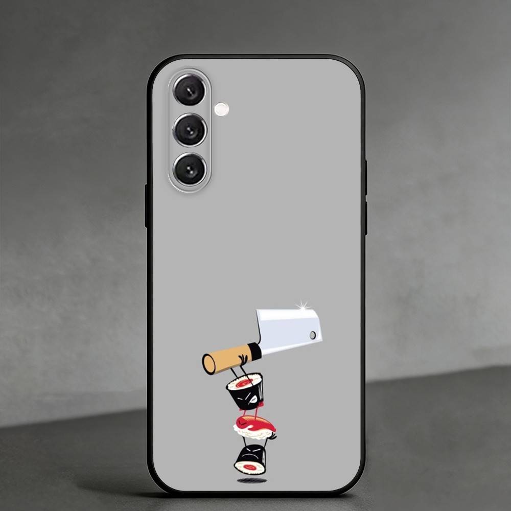 L-Interesting cartoon minimalism Phone Case For Samsung Galaxy A91,80,73,72 ,71,53,52,32 ,31,22,21s,20,Soft Black Case