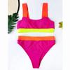 Frauen Badeanzug Weibliche Patchwork Bademode Hohe Taille Bikini Sexy Bikini Set Push Up Schwimmen Anzüge Biquini Badeanzug