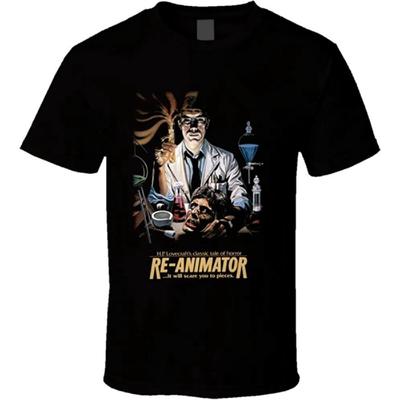 BINFA FASHION Men's Re Animator Cult Horror Movie T Shirt T-Shirts Black