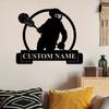 Metal Wall Art for Living Room, Personalized Name Sign, Rustic Farmhouse Decor, Gift for Lacrosse Player