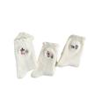 Women's Warm Thermal Mid-Tube Socks - White Lace Cartoon Sausage Dog Design for Autumn/Winter