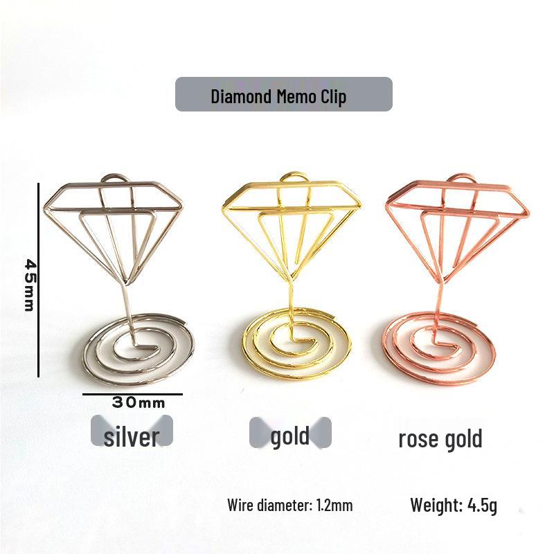 Peacock Round Memo & Business Card Holder - Heart-Shaped Desktop Metal Ornament