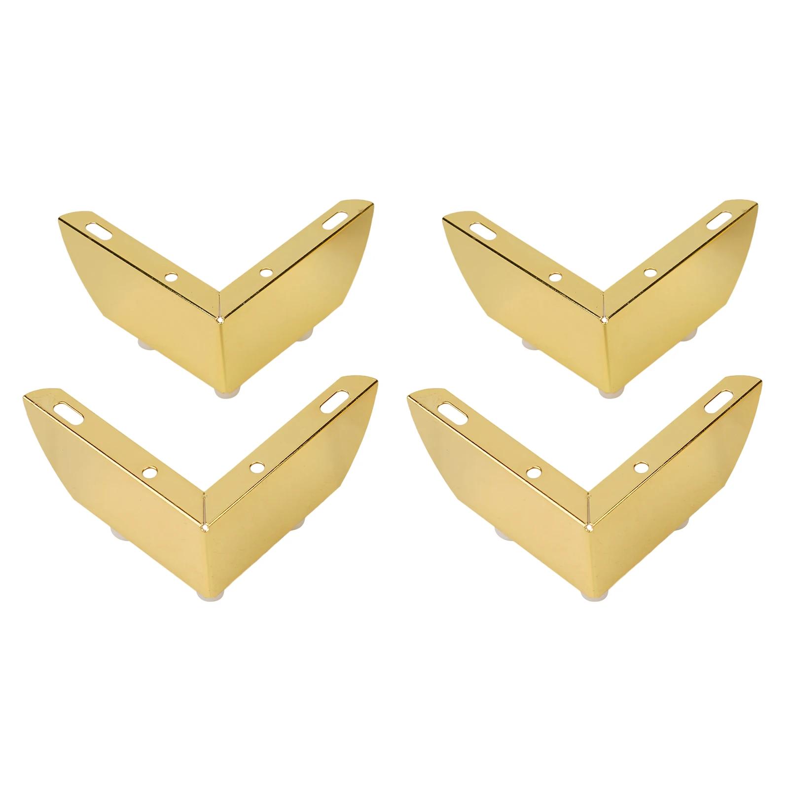 

4Pcs 5.5cm Metal Sofa Legs Furniture Feet Wardrobe Leg Heavy Load Bearing Cabinet Three-pronged Feet DIY Furniture Hardware Legs золотий