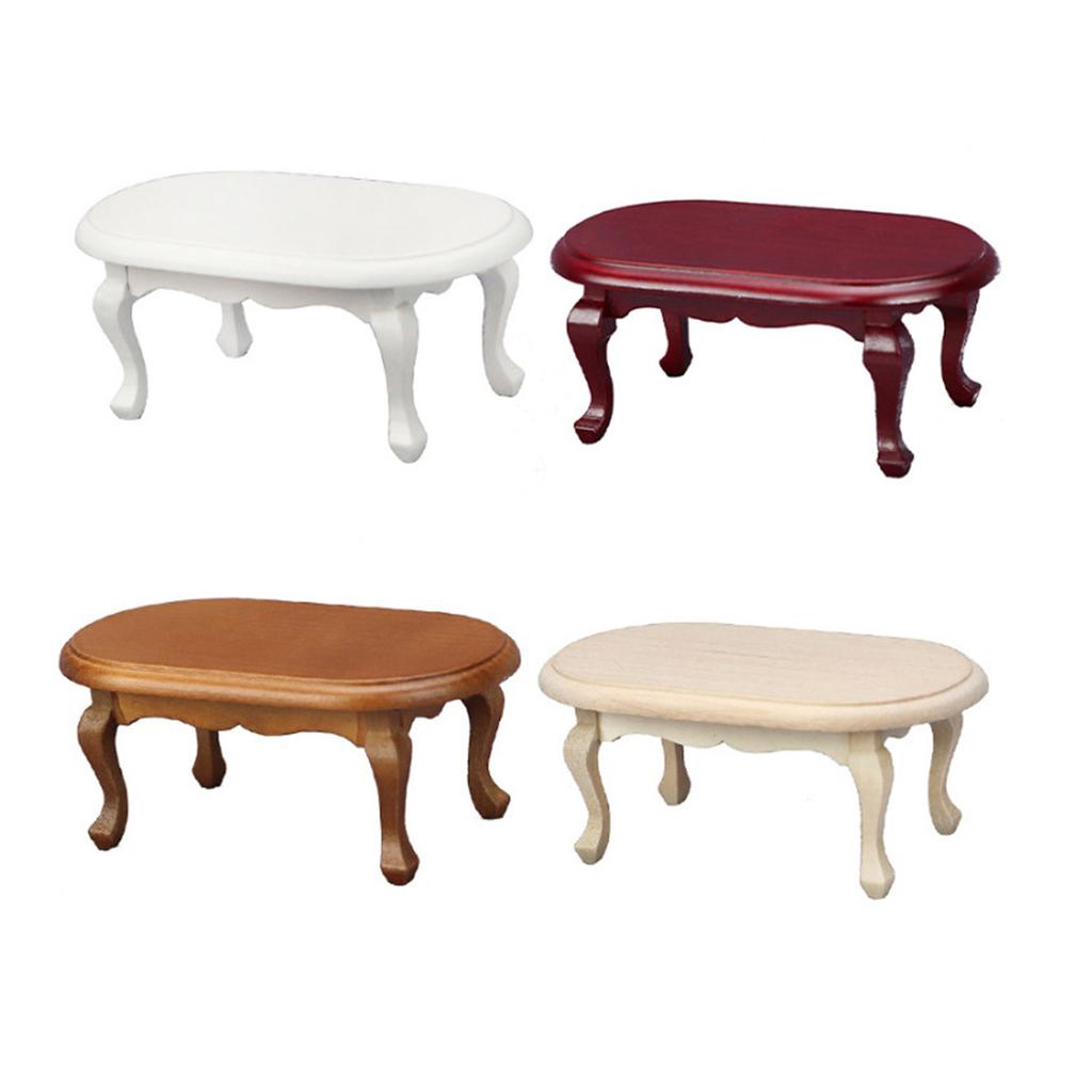 1:12 Dollhouse Miniature Furniture Coffee Table Dollhouse Living Room Decoration Model Tea Table Dollhouse Accessories