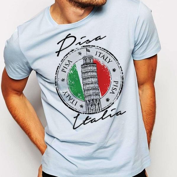 Italy T-shirt Italian Pisa roman Rome Roma Italia vacation colosseum M