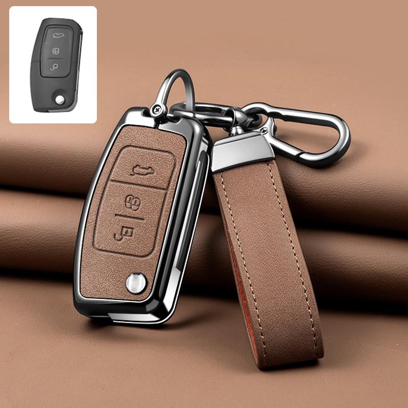 For Ford Focus 2 Mk2 Fiesta Mondeo Galaxy Falcon Territory Ecosport Kuga Escape Car Key Case Cover Shell Keychain Accessories