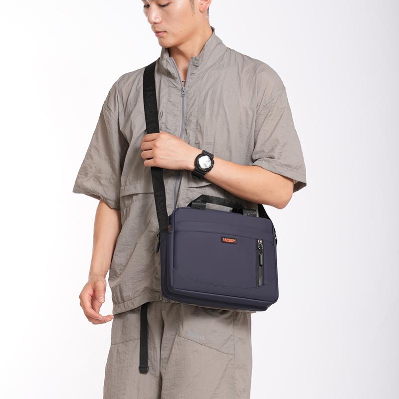 Multi-functional Outgoing Shoulder Bag Men's Commuter Portable Flat-panel Briefcase Business Crossbody Bag