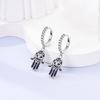 Boucles d'oreilles Attrape-rêves Filet Œil du Diable Souhaits Magnifiques en Argent Sterling 925 Neutre Adaptées aux Fêtes de Fiançailles Bijoux Exquis