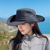 Western Cowboy Hat Bucket Hat Summer Sun Protection Sun Hat Women's Outdoor Men's Sunshade Big Brim Hiking Hat