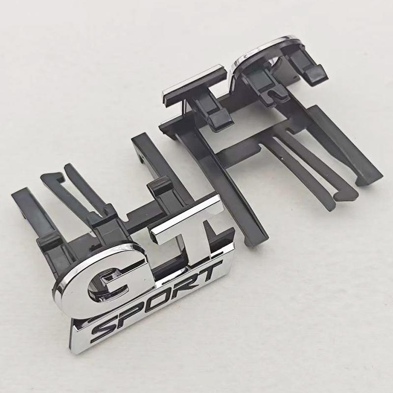 3D ABS Chrome GT Sport Logo Grille Car Front Grill Emblem For Volkswagen VW GT Sport Badge Accessories