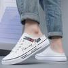 2025 Summer New Breathable Baotou Half Slippers Men's Versatile Casual Canvas Board Shoes Outdoor Lightweight Sports Shoes