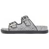 Sandal Rubber Sole Slip-Resistant Odor-Resistant Slide Slippers Unisex Gray Black Sneakers 3ALPCTM33-50BKS