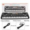 61-Key Children's Electronic Keyboard with Microphone - Educational Musical Toy Piano with Power Supply