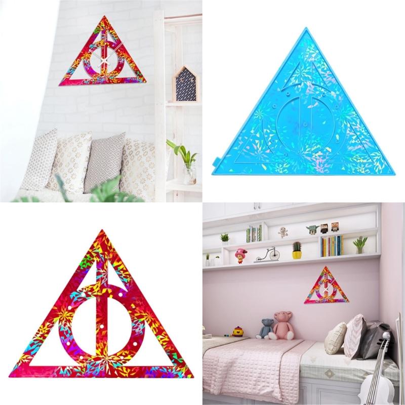 Durable Silicone Mold Triangular Clock Mould Lasers Epoxy Resin Moulds Holographics Jewelry Tool for DIY Enthusiasts